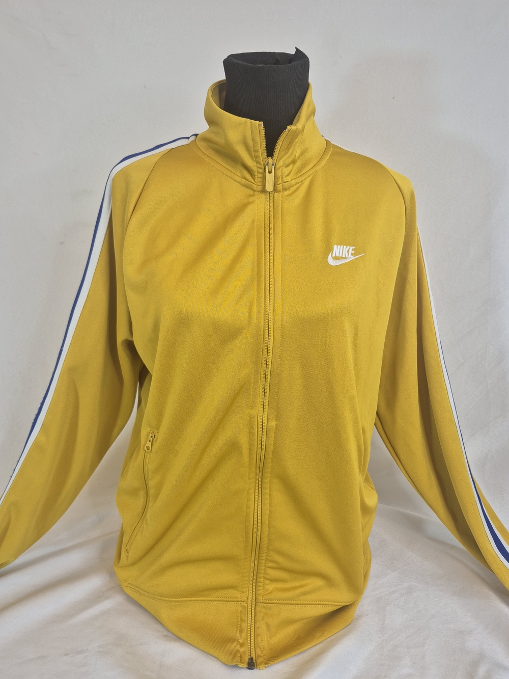 Nike Women’s Yellow Track Jacket with Contrast Stripe